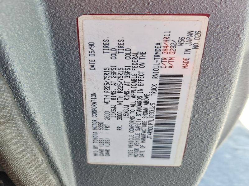 56283566 :رقم المزاد ، JT4RN01P7L7033125 vin ، 1990 Toyota Pickup مزاد بيع