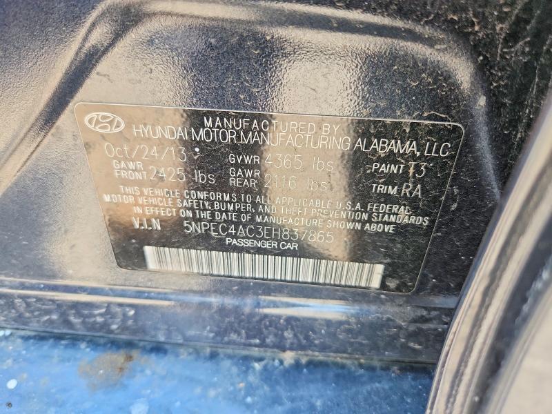 55624746 :رقم المزاد ، 5NPEC4AC3EH837865 vin ، 2014 Hyundai Sonata مزاد بيع