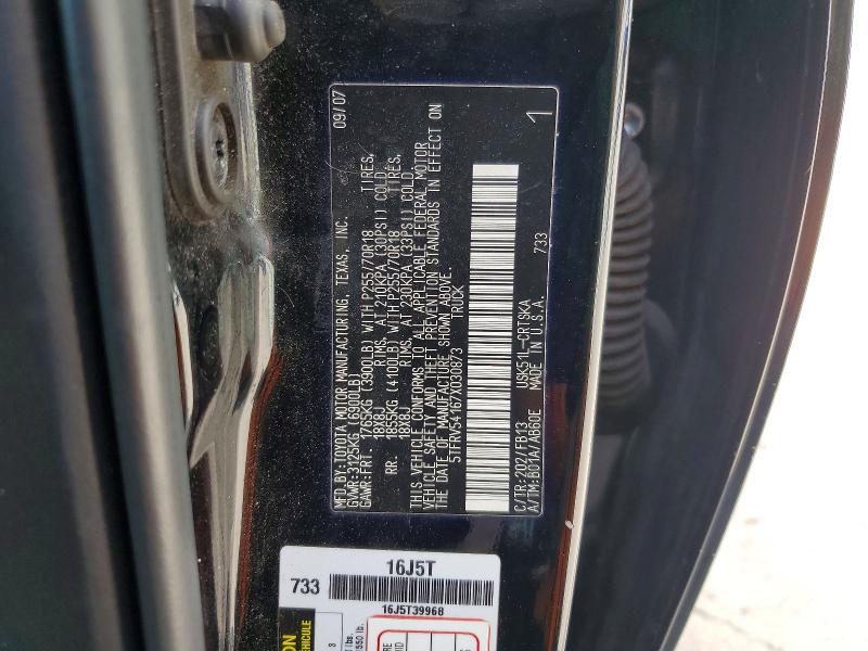 Продажа на аукционе авто 2007 Toyota Tundra, vin: 5TFRV54167X030873, номер лота: 55767866