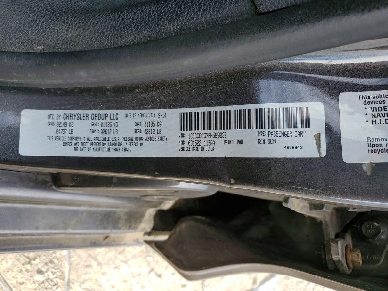 Продаж на аукціоні авто 2015 Chrysler 200, vin: 1C3CCCCG7FN589238, номер лоту: 58150436