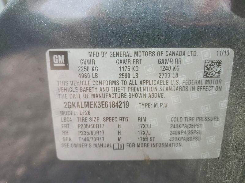 Продаж на аукціоні авто 2014 Gmc Terrain, vin: 2GKALMEK3E6184219, номер лоту: 56286256