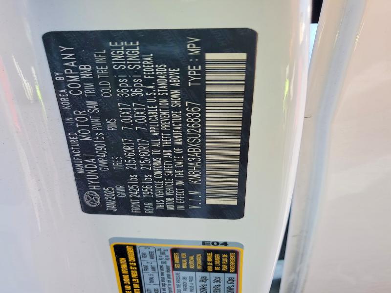 Aukcja sprzedaży 2025 Hyundai Kona, vin: KM8HA3ABXSU268367, numer aukcji: 57571596