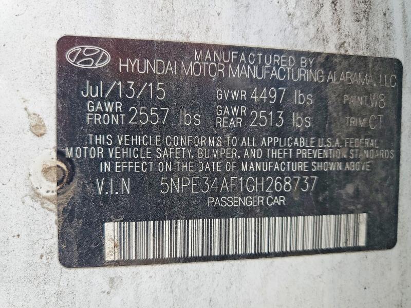 Продаж на аукціоні авто 2016 Hyundai Sonata, vin: 5NPE34AF1GH268737, номер лоту: 56662936