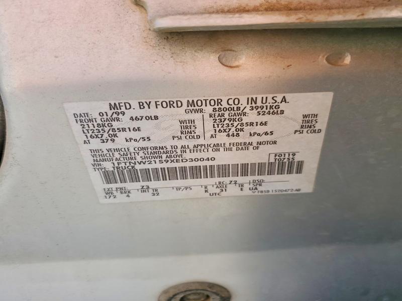 Aukcja sprzedaży 1999 Ford F250, vin: 1FTNW21S9XED30040, numer aukcji: 58683756