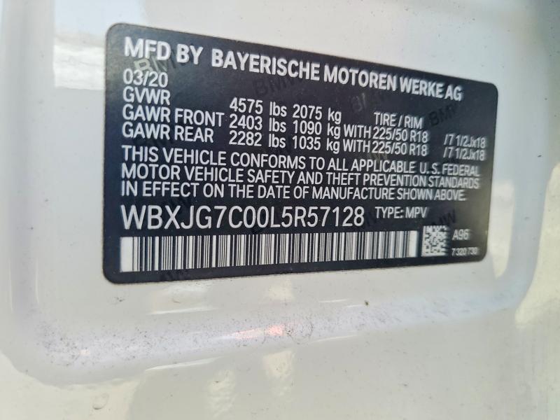 Aukcja sprzedaży 2020 Bmw X1, vin: WBXJG7C00L5R57128, numer aukcji: 57358706
