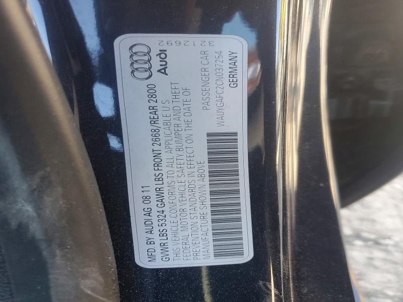 56513216 :رقم المزاد ، WAUYGAFC2CN037254 vin ، 2012 Audi A7 مزاد بيع