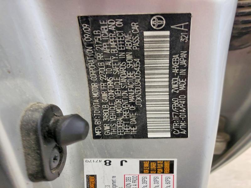 Продаж на аукціоні авто 2010 Toyota Prius, vin: JTDKN3DU3A0054354, номер лоту: 56142516