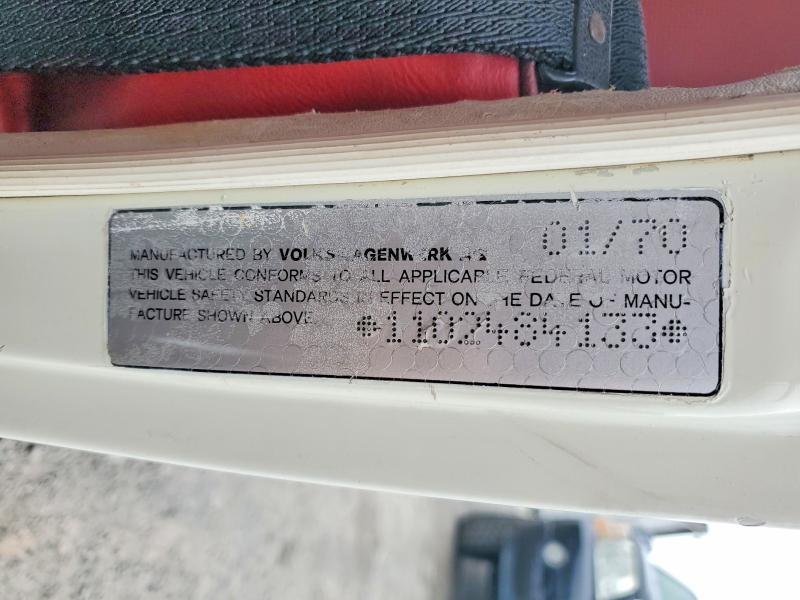 58726766 :رقم المزاد ، 1102484133 vin ، 1970 Volkswagen Beetle مزاد بيع