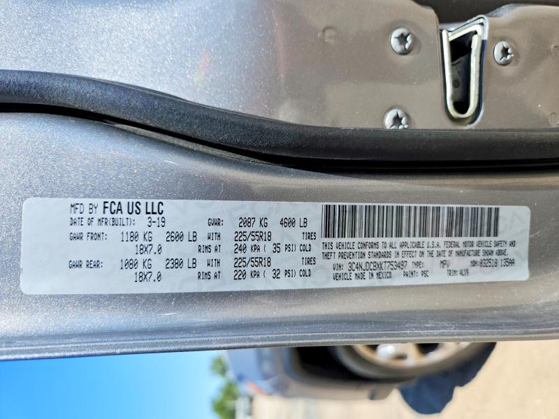 Продажа на аукционе авто 2019 Jeep Compass, vin: 3C4NJDCBXKT753497, номер лота: 56345246