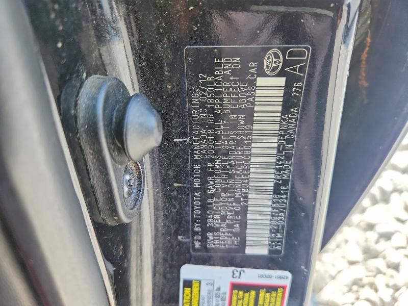 Aukcja sprzedaży 2012 Toyota Corolla, vin: 2T1BU4EE8CC801519, numer aukcji: 59332226