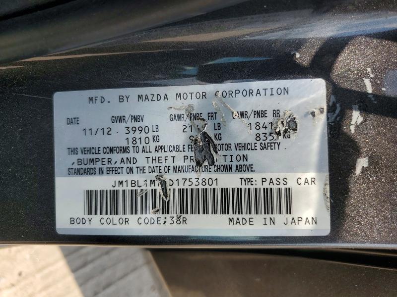 Продаж на аукціоні авто 2013 Mazda 3, vin: JM1BL1M79D1753801, номер лоту: 59221706