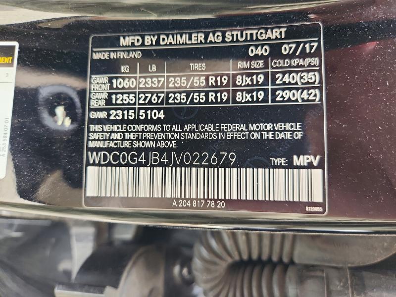 Продаж на аукціоні авто 2018 Mercedes-benz Glc, vin: WDC0G4JB4JV022679, номер лоту: 55425656