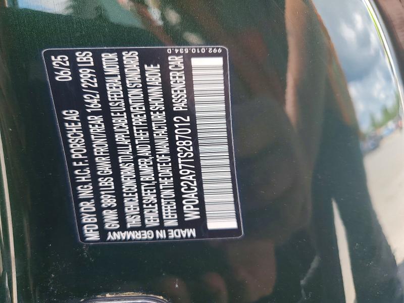 Продаж на аукціоні авто 2026 Porsche 918, vin: WP0AC2A97TS287012, номер лоту: 55920356