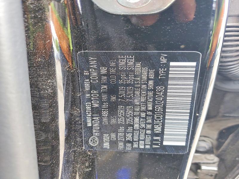 2024 Hyundai Tucson მანქანა იყიდება აუქციონზე, vin: KM8JECD16RU240438, აუქციონის ნომერი: 59081466