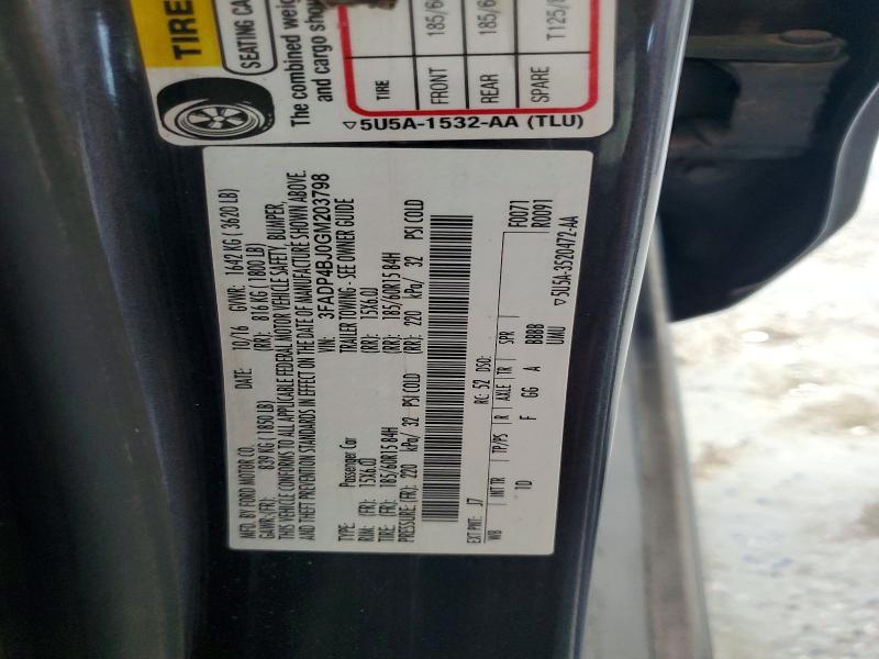 2016 Ford Fiesta მანქანა იყიდება აუქციონზე, vin: 3FADP4BJ0GM203798, აუქციონის ნომერი: 58104656
