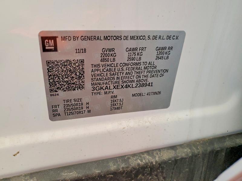 Продажа на аукционе авто 2019 Gmc Terrain, vin: 3GKALXEX4KL238941, номер лота: 57410216