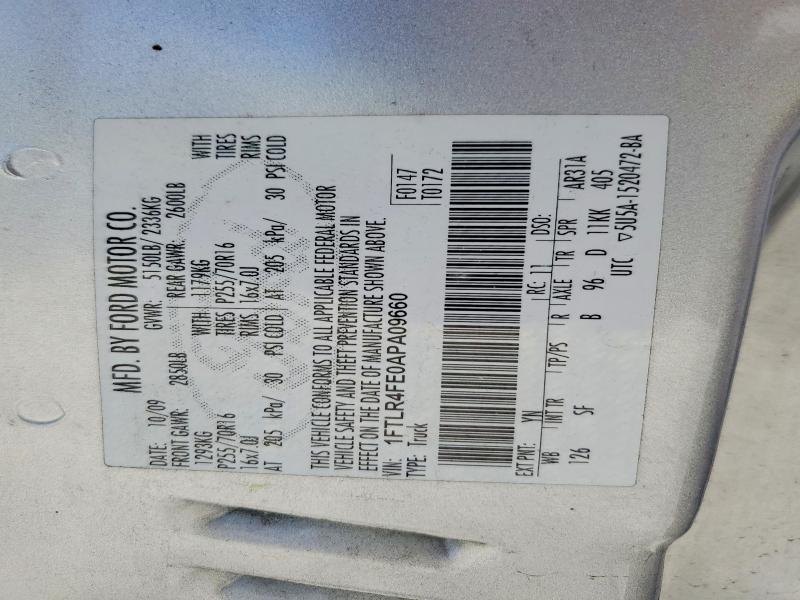 Aukcja sprzedaży 2010 Ford Ranger, vin: 1FTLR4FE0APA09660, numer aukcji: 57698916