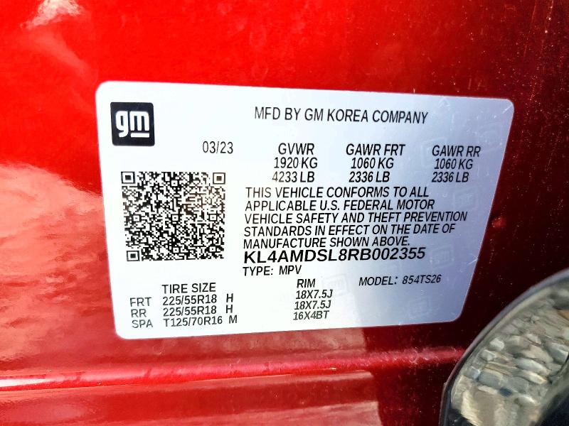 59105926 :رقم المزاد ، KL4AMDSL8RB002355 vin ، 2024 Buick Encore Gx مزاد بيع