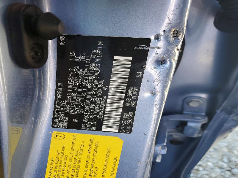 Продажа на аукционе авто 2008 Toyota Highlander, vin: JTEEW44A782018876, номер лота: 55938896