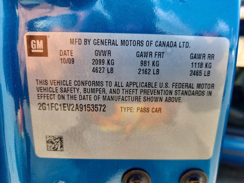 Aukcja sprzedaży 2010 Chevrolet Camaro, vin: 2G1FC1EV2A9153572, numer aukcji: 58637486