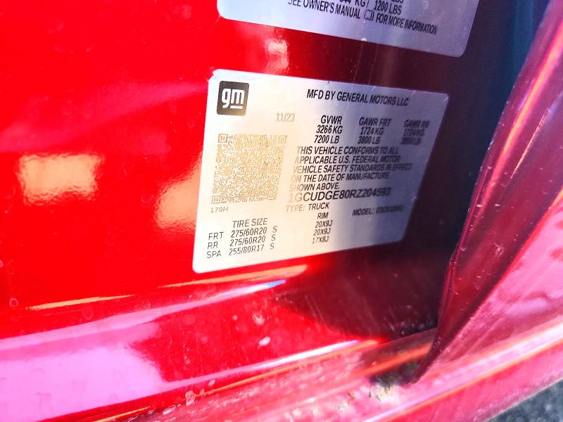 Продажа на аукционе авто 2024 Chevrolet Silverado, vin: 1GCUDGE80RZ204593, номер лота: 64670046