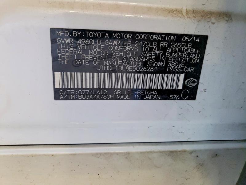 Продажа на аукционе авто 2014 Lexus Gs, vin: JTHCE1BL8E5026284, номер лота: 56984706