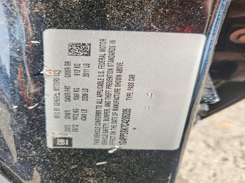 2012 Buick Verano მანქანა იყიდება აუქციონზე, vin: 1G4PP5SK7C4206205, აუქციონის ნომერი: 59331876