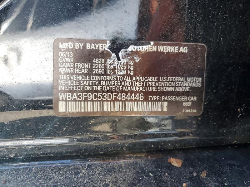 54947876 :رقم المزاد ، WBA3F9C53DF484446 vin ، 2013 Bmw Activehybrid 3 مزاد بيع