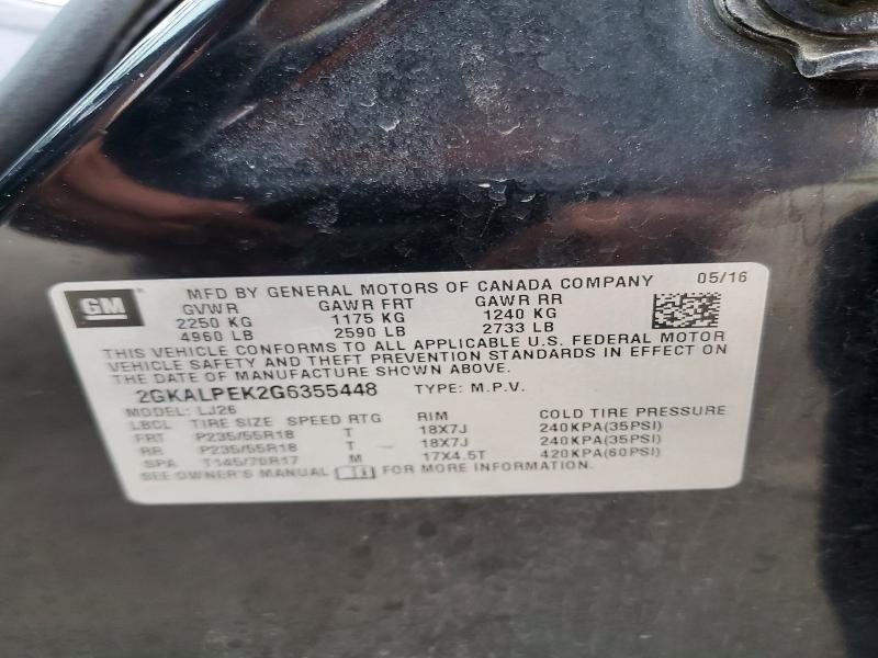 Продаж на аукціоні авто 2016 Gmc Terrain, vin: 2GKALPEK2G6355448, номер лоту: 58213976