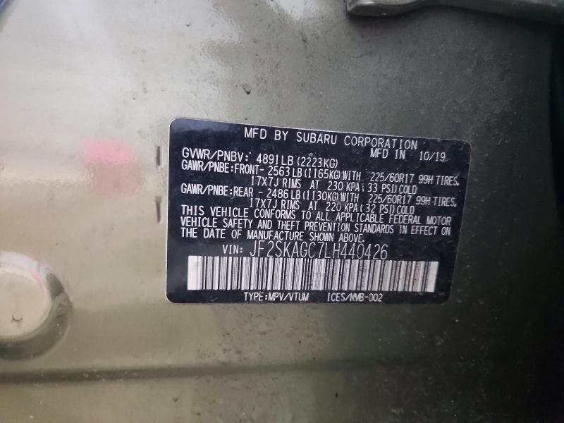 Продажа на аукционе авто 2020 Subaru Forester, vin: JF2SKAGC7LH440426, номер лота: 56437946