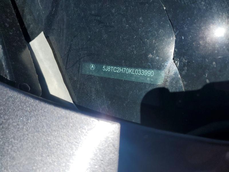 57120786 :رقم المزاد ، 5J8TC2H70KL033990 vin ، 2019 Acura Rdx مزاد بيع