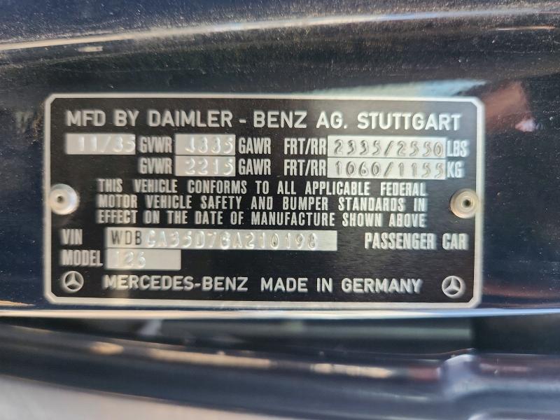 Aukcja sprzedaży 1986 Mercedes-benz 420, vin: WDBCA35D7GA210198, numer aukcji: 56497116