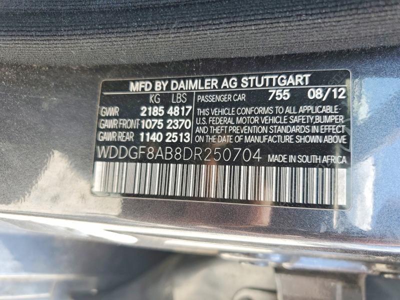 56272296 :رقم المزاد ، WDDGF8AB8DR250704 vin ، 2013 Mercedes-benz C مزاد بيع