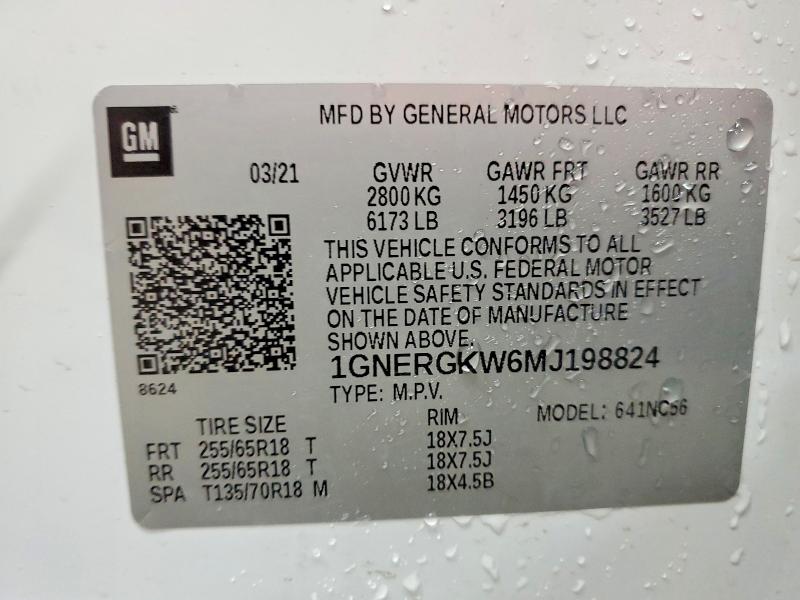 Продажа на аукционе авто 2021 Chevrolet Traverse, vin: 1GNERGKW6MJ198824, номер лота: 56063966