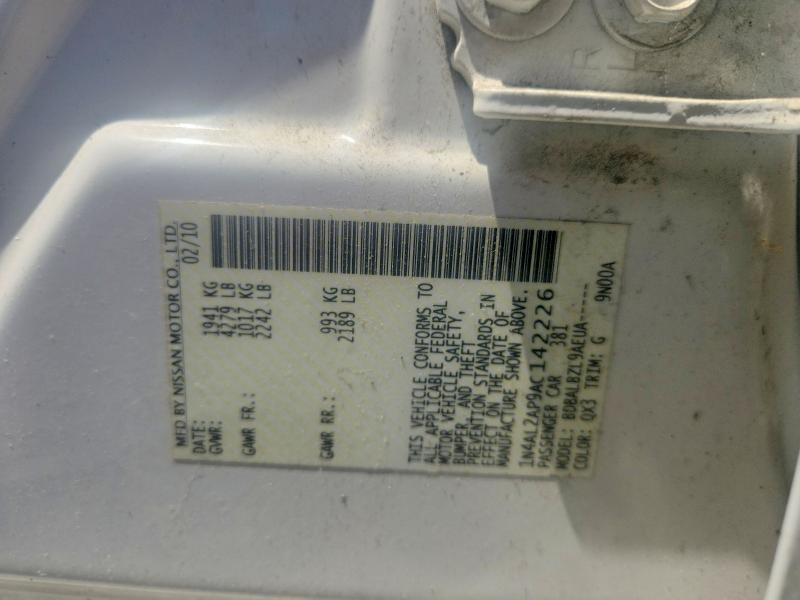 Продаж на аукціоні авто 2010 Nissan Altima, vin: 1N4AL2AP9AC142226, номер лоту: 55578136