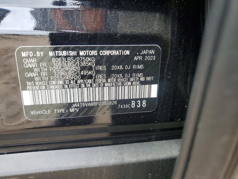 49237386 :رقم المزاد ، JA4T5VA98PZ051626 vin ، 2023 Mitsubishi Outlander مزاد بيع