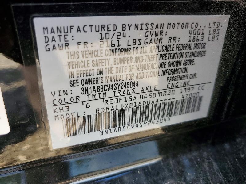 Продаж на аукціоні авто 2025 Nissan Sentra, vin: 3N1AB8CV4SY245044, номер лоту: 57718936