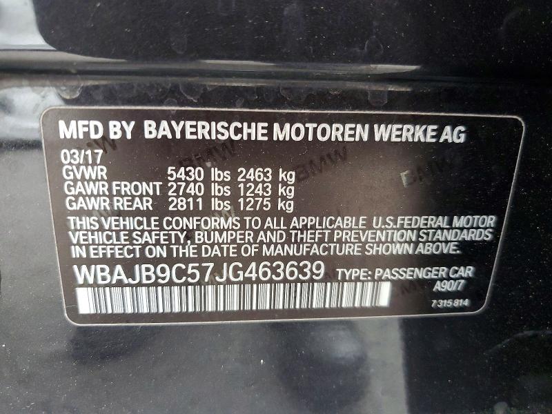 Продаж на аукціоні авто 2018 Bmw M550xi, vin: WBAJB9C57JG463639, номер лоту: 57624586