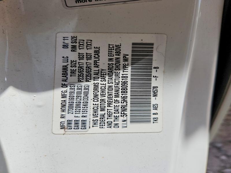 Продажа на аукционе авто 2011 Honda Odyssey, vin: 5FNRL5H61BB096181, номер лота: 55955586