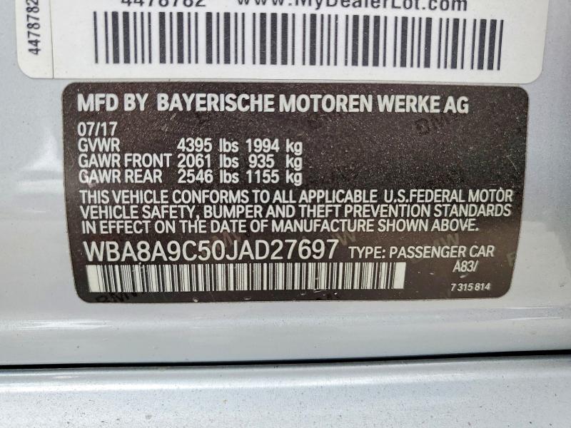 Aukcja sprzedaży 2018 Bmw 320, vin: WBA8A9C50JAD27697, numer aukcji: 85616235