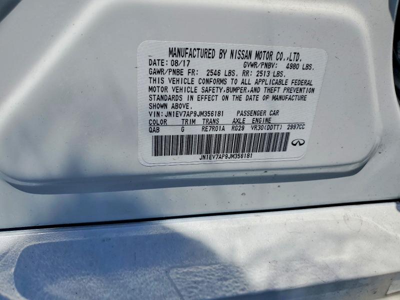Продажа на аукционе авто 2018 Infiniti Q50, vin: JN1EV7AP9JM356181, номер лота: 58759966