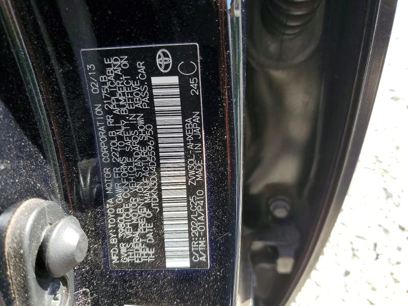 58364546 :رقم المزاد ، JTDKN3DU4D5596750 vin ، 2013 Toyota Prius مزاد بيع