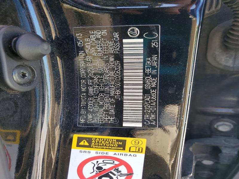 Aukcja sprzedaży 2013 Lexus Es, vin: JTHBK1GG1D2063239, numer aukcji: 57346656