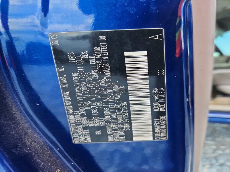 58125596 :رقم المزاد ، 5TBRT34105S470836 vin ، 2005 Toyota Tundra مزاد بيع