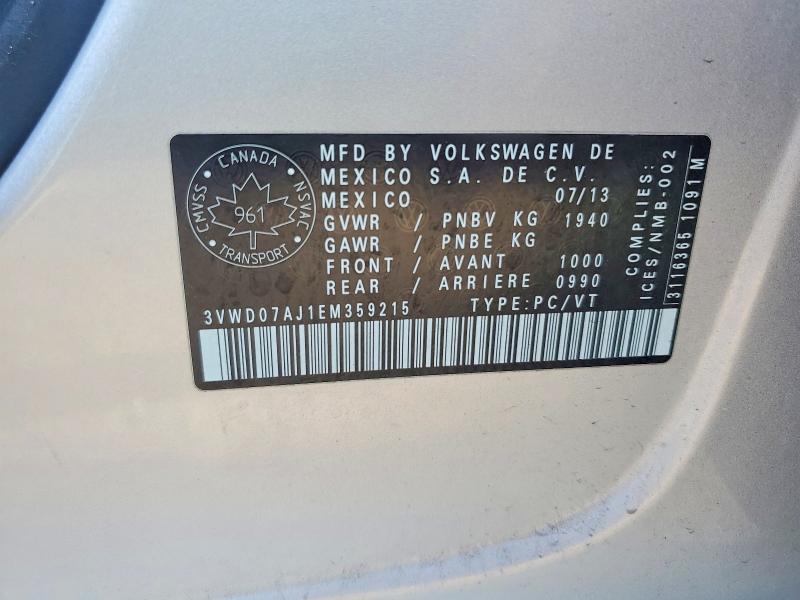 Продаж на аукціоні авто 2014 Volkswagen Jetta, vin: 3VWD07AJ1EM359215, номер лоту: 56056676