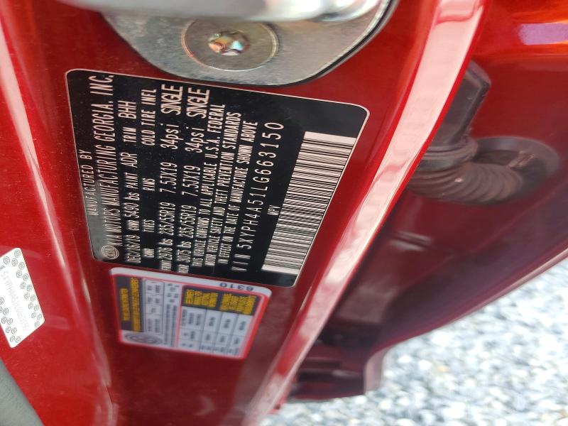 56657996 :رقم المزاد ، 5XYPH4A51LG663150 vin ، 2020 Kia Sorento مزاد بيع