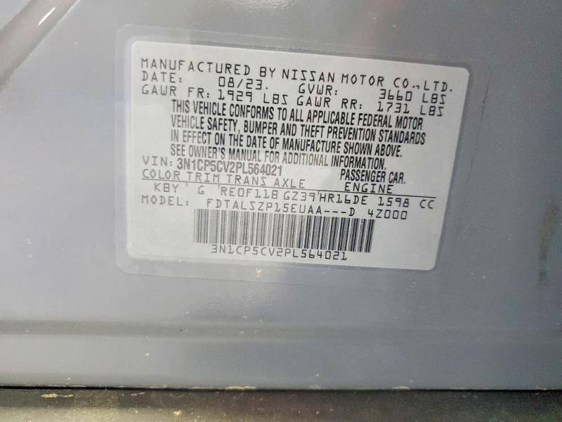57245036 :رقم المزاد ، 3N1CP5CV2PL564021 vin ، 2023 Nissan Kicks مزاد بيع