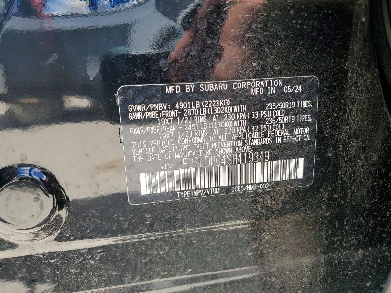 2025 Subaru Forester მანქანა იყიდება აუქციონზე, vin: JF2SLDHC4SH419349, აუქციონის ნომერი: 55551306