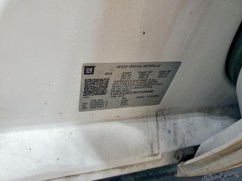 Продаж на аукціоні авто 2019 Gmc Yukon Xl, vin: 1GKS1GKC2KR159420, номер лоту: 55700806