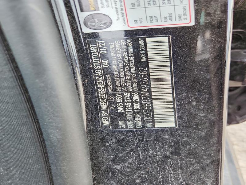 Auction sale of the 2021 Mercedes-benz E, vin: W1KZF6BB7MA936582, lot number: 56570486